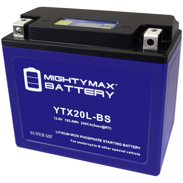 Mighty Max Battery YTX20LBSLIFEPO4 12 Volt 18 AH, 360 CCA, Lithium