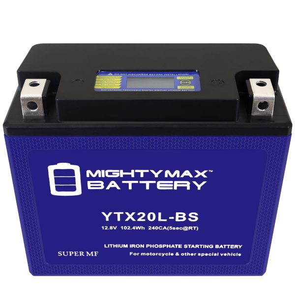 Mighty Max Battery YTX20LBSLIFEPO4 12 Volt 18 AH, 360 CCA, Lithium