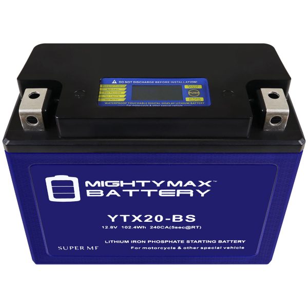 Mighty Max Battery YTX20-BSLIFEPO4 - 12 Volt 18 AH, 360 CCA, Lithium Iron Phosphate (LiFePO4) Battery