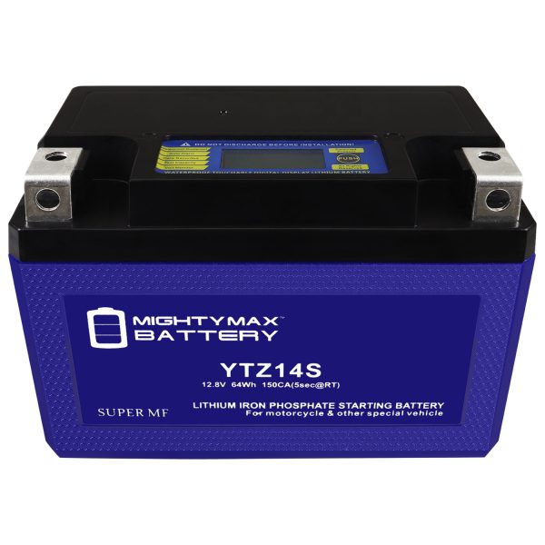 Mighty Max Battery YTZ14S-LIFEPO4 - 12 Volt 11.2 AH, 225 CCA, Lithium Iron Phosphate (LiFePO4) Battery