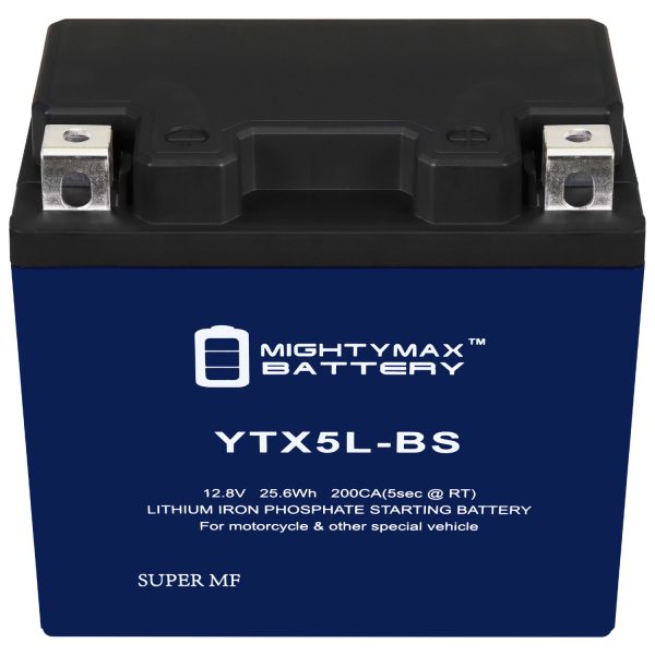 Mighty Max Battery YTX5L-BSLIFEPO4 - 12 Volt 4 AH, 150 CCA, Lithium Iron Phosphate (LiFePO4) Battery
