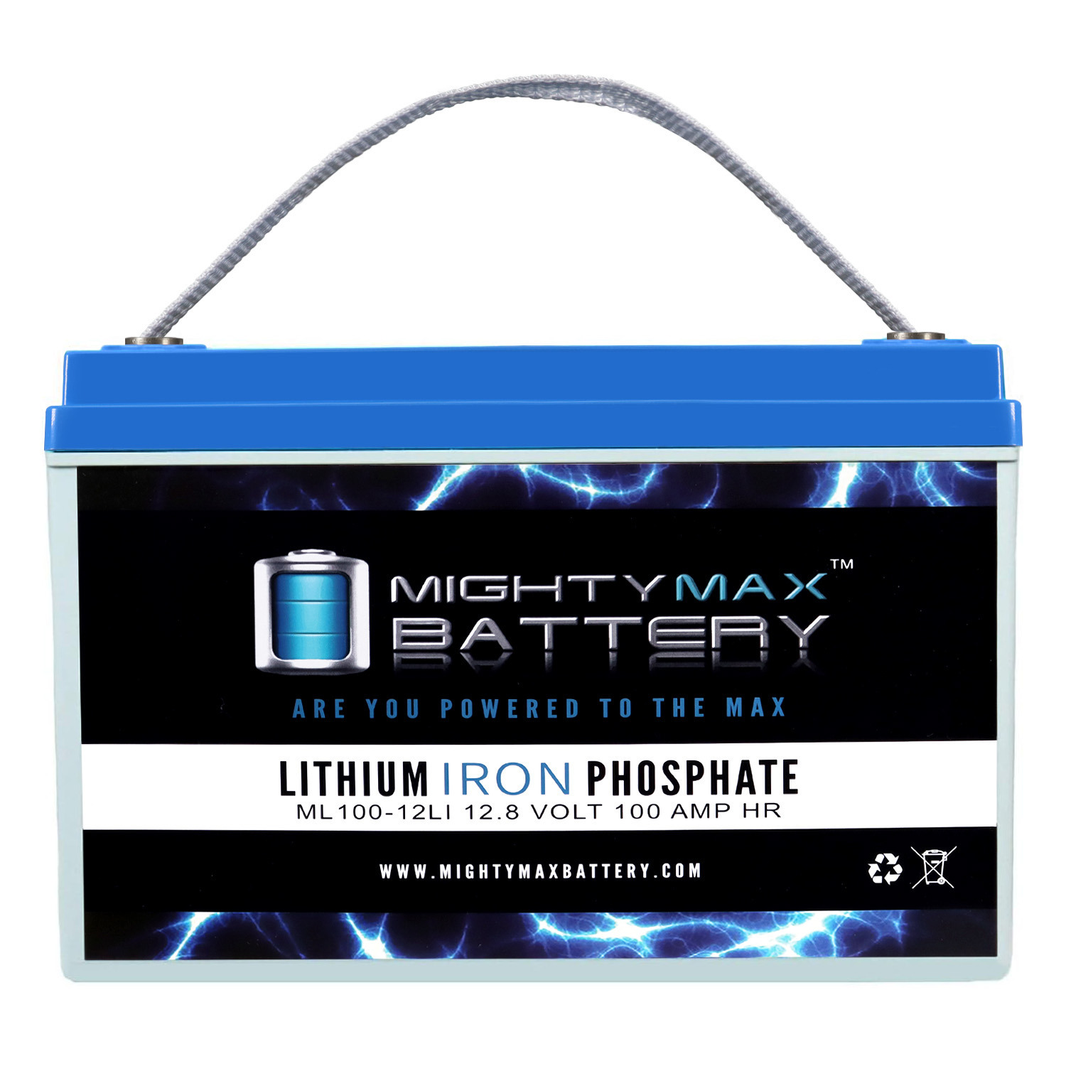 ML100-12 - 12 Volt 100 AH, Internal Thread (INT) Terminal, Rechargeable SLA  AGM Battery - MightyMaxBattery