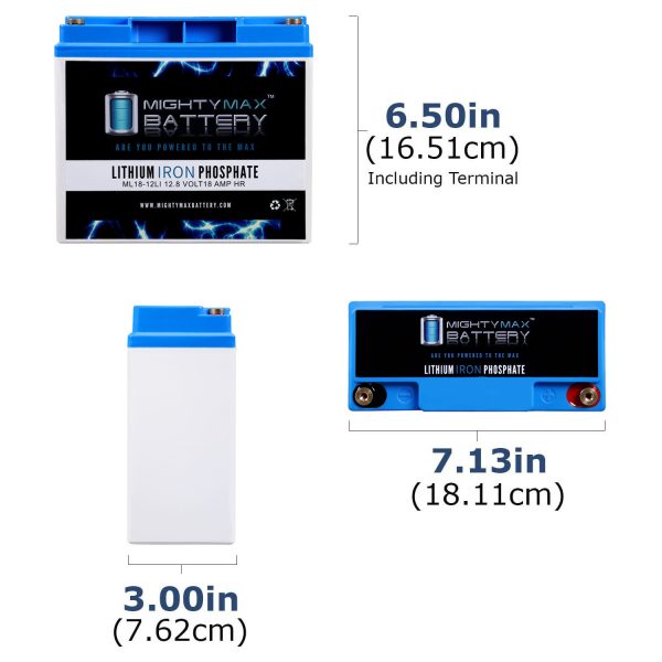ExpertPower ML18-12 12V 18AH Sealed Lead Acid Battery – Replaces WP17-12, D5745, 6DZM17