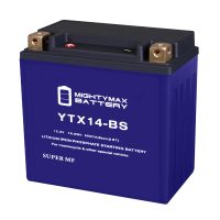Mighty Max Battery YTX14-BSLIFEPO4 - 12 Volt 12 AH, 270 CCA, Lithium Iron Phosphate (LiFePO4) Battery