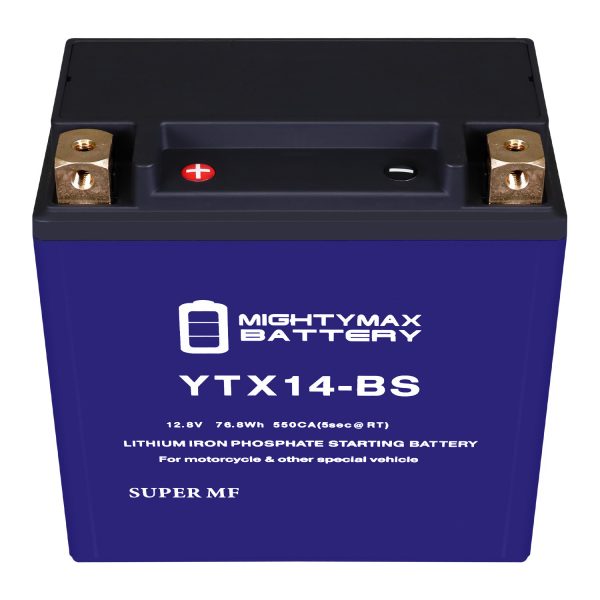 Mighty Max Battery YTX14-BSLIFEPO4 - 12 Volt 12 AH, 270 CCA, Lithium Iron Phosphate (LiFePO4) Battery