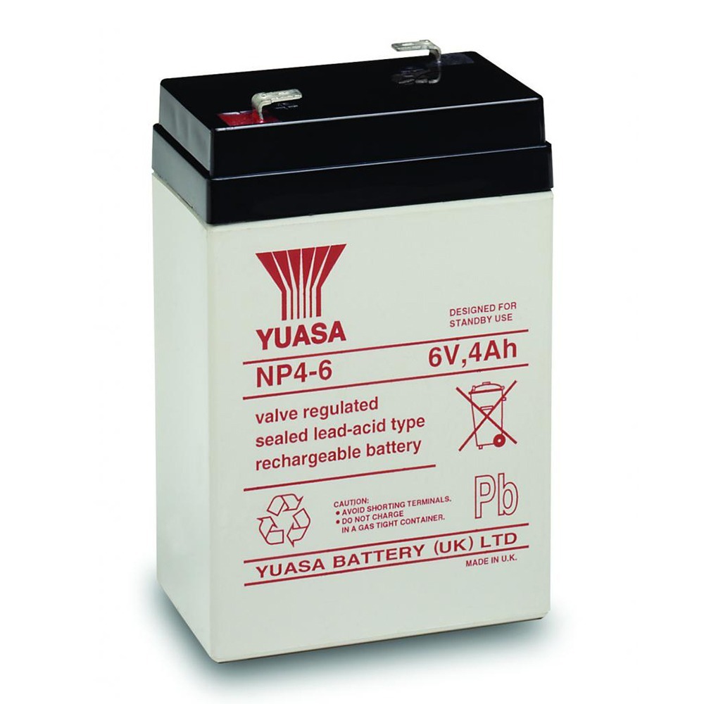 Yuasa Battery NP4-6 6VOLT 4AH SEALED LEAD ACID BATTERY