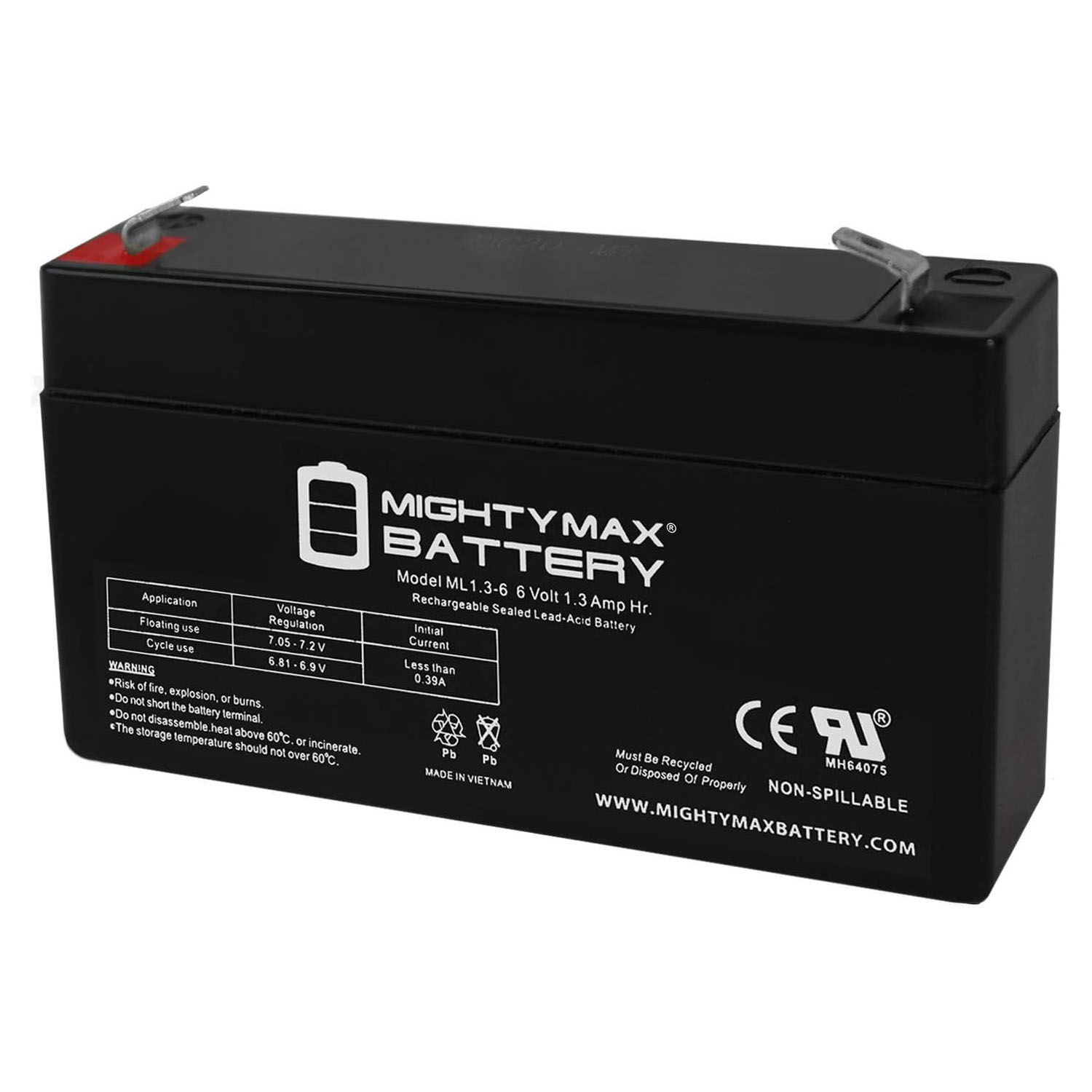 Mighty Max ML4-6 6V 4.5Ah SLA Battery 3 Pack For Alarm Scooters UPS