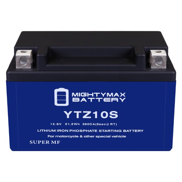 Mighty Max Battery YTZ10S-LIFEPO4 - 12 Volt 8.6 AH, 270 CCA, Lithium Iron Phosphate (LiFePO4) Battery