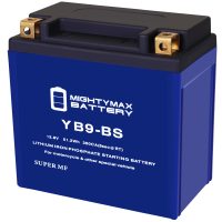 Mighty Max Battery YB9-BSLiFePO4 - 12 Volt 9 AH, 250 CCA, Lithium Iron Phosphate (LiFePO4) Battery