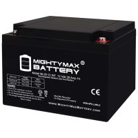 ML26-12INT - 12 Volt 26 AH, Internal Thread (INT) Terminal, Rechargeable SLA AGM Battery