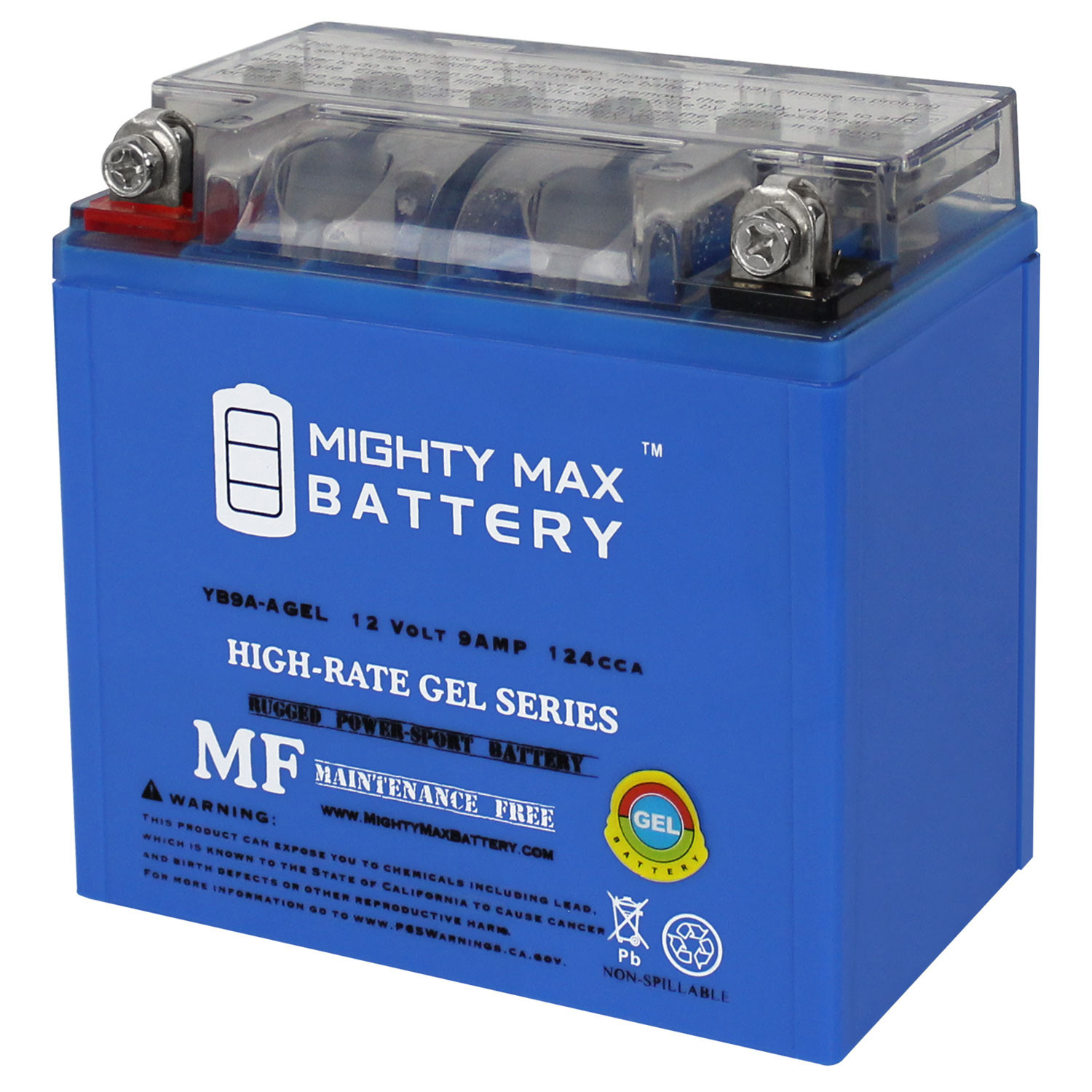 Mighty Max Battery YB9A-A GEL – 12 Volt 9 AH, GEL Type, 130 CCA, Rechargeable Maintenance Free SLA AGM Motorcycle Battery Mighty Max Battery YB9A-AGEL - 12 Volt 9 AH, GEL Type, 130 CCA, Rechargeable Maintenance Free SLA AGM Motorcycle Battery