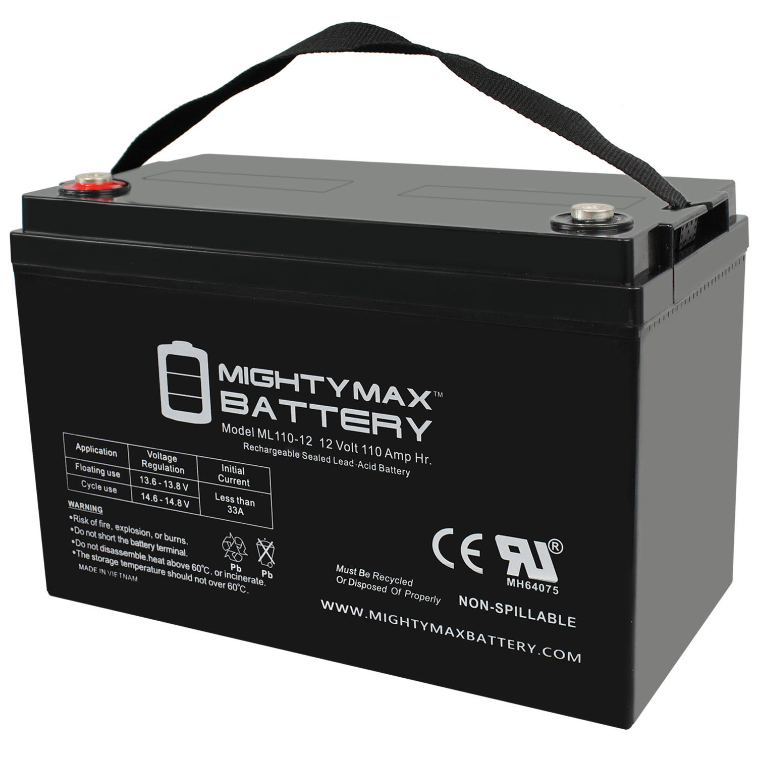 thumbnail image 2 of 12V 100Ah SLA AGM Battery Replacement For SC351 Scrubber 2 of 12