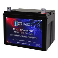 ML-U1R-CCAHR -12 Volt, 320 CCA, Nut and Bolt (NB) Terminal, Rechargeable SLA AGM High Rate Series Battery