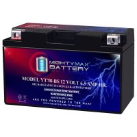 Mighty Max Battery YT7B-BS -12 Volt 6.5 AH, 110 CCA, Rechargeable Maintenance Free SLA AGM Motorcycle Battery