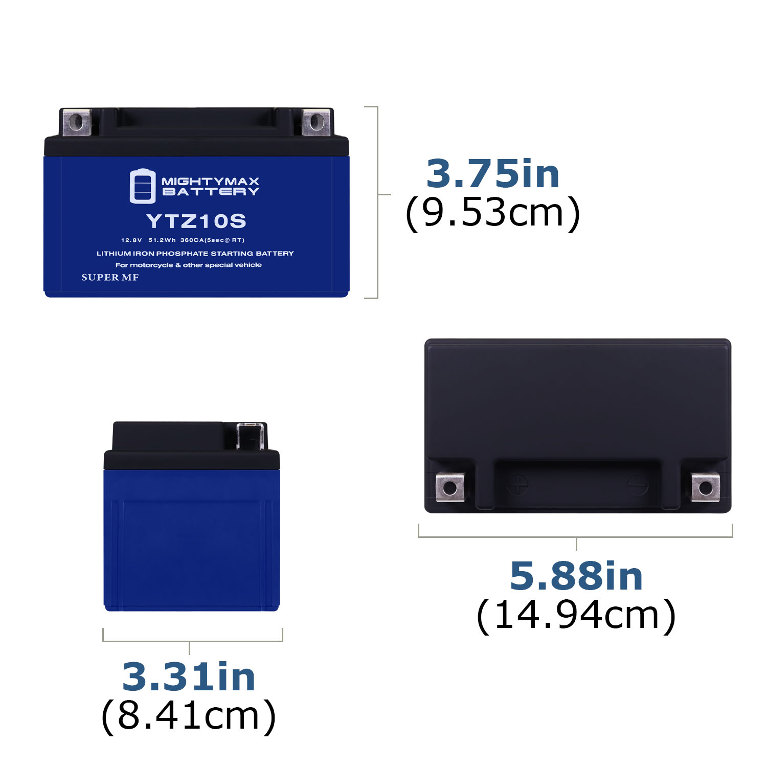 YTZ10S-LIFEPO4 – 12 Volt 8.6 AH, 270 CCA, Lithium Iron Phosphate (LiFePO4) Battery YTZ10S LIFEPO4 - 12 Volt 8.6 AH, 270 CCA, Lithium Iron Phosphate (LiFePO4) Battery