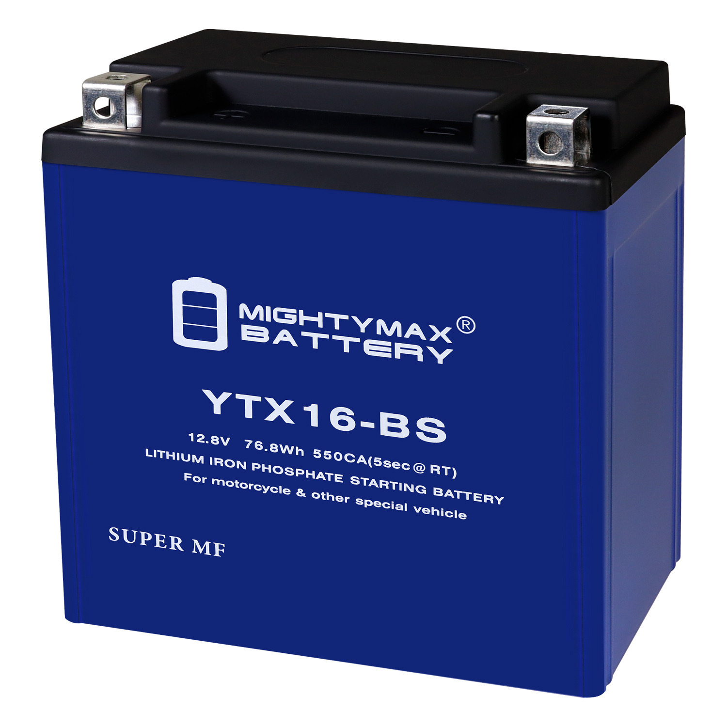 Mighty Max Battery YTX16-BSLIFEPO4 – 12 Volt 14 AH, 360 CCA, Lithium Iron Phosphate (LiFePO4) Battery Mighty Max Battery YTX16-BS LIFEPO4 - 12 Volt 14 AH, 400 CCA, Lithium Iron Phosphate (LiFePO4) Battery