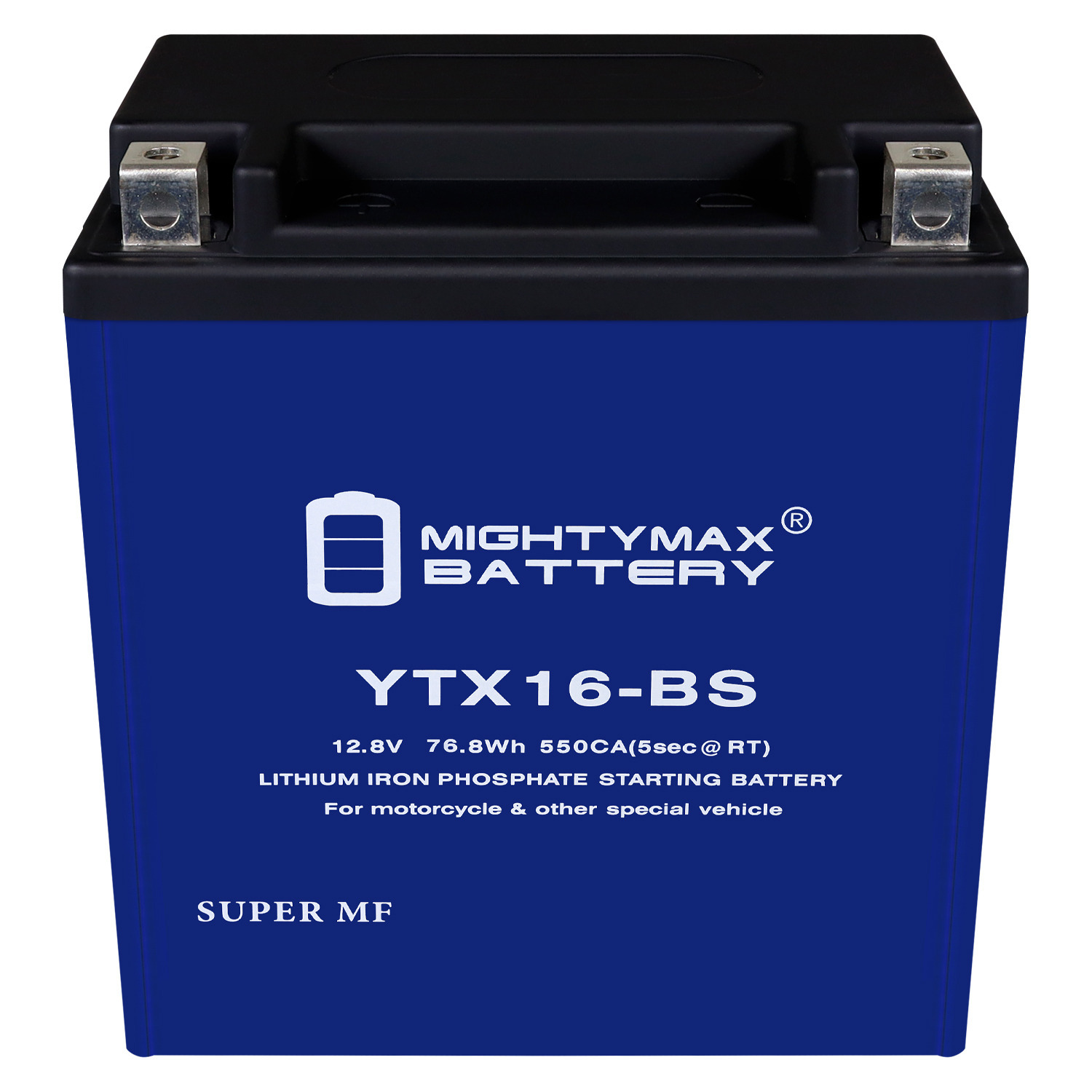 Mighty Max Battery YTX16-BSLIFEPO4 – 12 Volt 14 AH, 360 CCA, Lithium Iron Phosphate (LiFePO4) Battery Mighty Max Battery YTX16-BS LIFEPO4 - 12 Volt 14 AH, 400 CCA, Lithium Iron Phosphate (LiFePO4) Battery