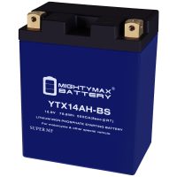 Mighty Max Battery YTX14AH-BS LIFEPO4 - 12 Volt 12 AH, 400 CCA, Lithium Iron Phosphate (LiFePO4) Battery