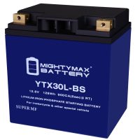Mighty Max Battery YTX30L-BS LIFEPO4 - 12 Volt 30 AH, 680 CCA, Lithium Iron Phosphate (LiFePO4) Battery