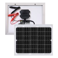10 Watt 12 Volt, High Efficiency Monocrystalline Solar Panel With Solar Connectors for RV, Marine, Rooftop Farm, Home and Many Other Off-Grid Applications and More..