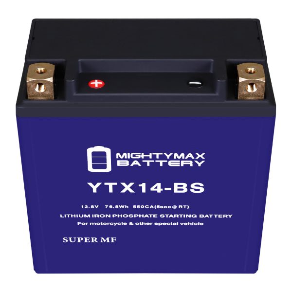 YTX14-BS Lithium Replacement Battery Compatible with Kawasaki 1400