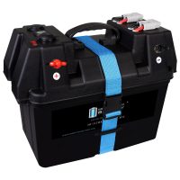 Trolling Motor Smart Battery Box Power Center for 12V Batteries Group 24, 27, 31 Marine Battery box with Dual USB, 12V DC Outlet, Voltmeter and Circuit Breaker Trolling Motor Smart Battery Box Power Center for 12V Batteries Group 24, 27, 31 Marine Battery box with Dual USB, 12V DC Outlet, Voltmeter and Circuit Breaker
