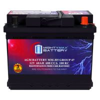 MM-H5 Start and Stop Car BCI Group Size 47 12V 60 AH, 100RC, 680 CCA Rechargeable AGM Car Battery MM-H5 Start and Stop Car BCI Group Size 47 12V 60 AH, 100RC, 680 CCA Rechargeable AGM Car Battery