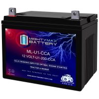 ML-U1-CCA -12 Volt, 200 CCA, Nut and Bolt (NB) Terminal, Rechargeable SLA AGM Battery ML-U1-CCA -12 Volt, 200 CCA, Nut and Bolt (NB) Terminal, Rechargeable SLA AGM Battery