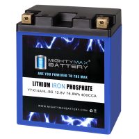 YTX14AHL-BS LIFEPO4 - 12 Volt 12 AH, 400 CCA, Lithium Iron Phosphate (LiFePO4) Battery