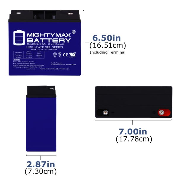 12V 18AH GEL Battery for BMW R1100RS, R1100RT Motorcycle