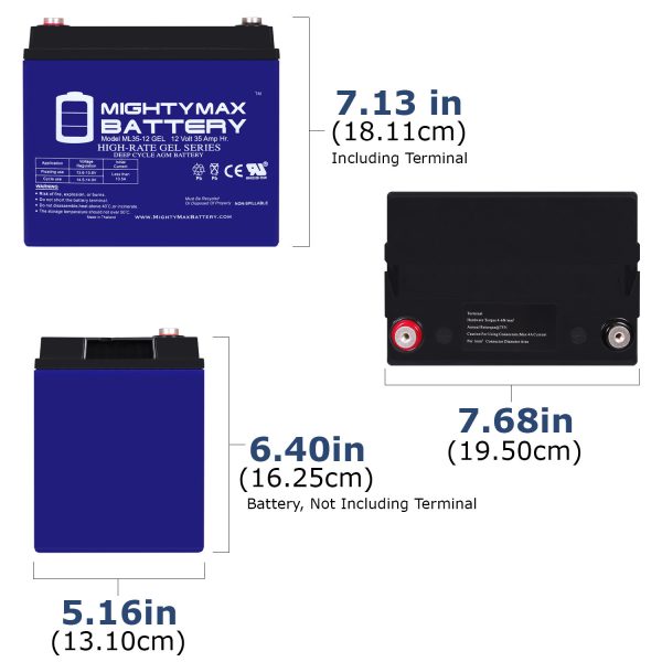 12V 35AH GEL Battery Replaces Apollo 1550ETL Swing Gate Opener