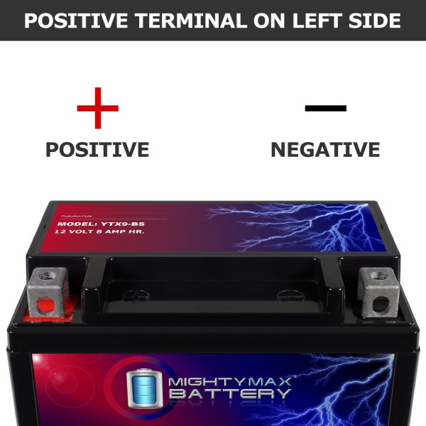 YTX9-BS SLA Battery for Kawasaki Z800 '2013-'2016 - MightyMaxBattery