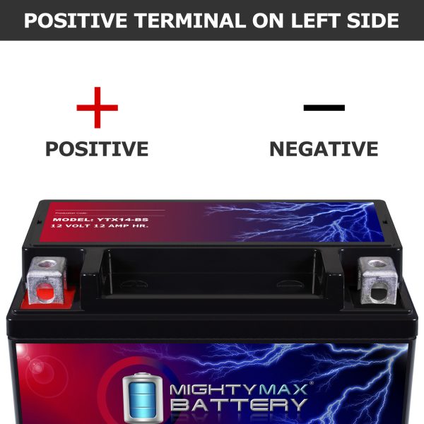 YTX14-BS Battery for Triumph Tiger 955i 2002-2006 - MightyMaxBattery