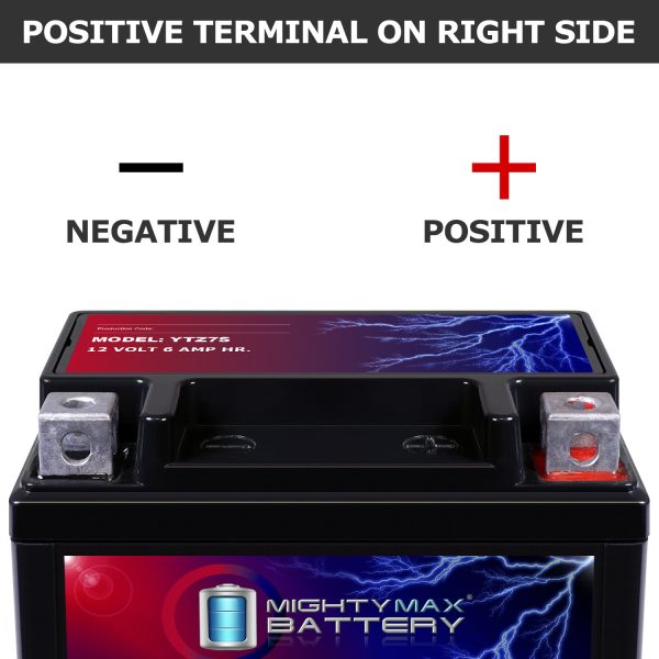 YTZ7S 12V 6AH Battery for Kawasaki Ninja ZX10R, ZX1000 J K ABS
