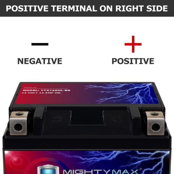 YTX14AHL 12V 12Ah Battery Replacement for Kawasaki Ninja ZX11 93