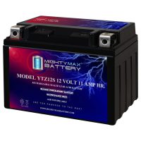 YTZ12S -12 Volt 11 AH, 210 CCA, Rechargeable Maintenance Free SLA AGM Motorcycle Battery