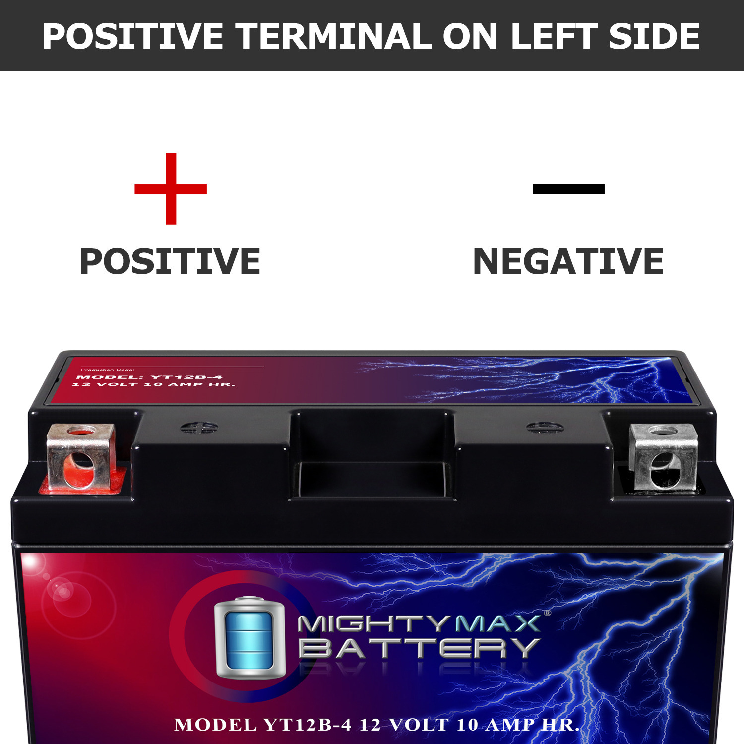 YT12B-4 12V 10Ah SLA Replacement Battery Compatible with Yamaha GS GT12B-4 YT12B-4 -12 Volt 10 AH, 125 CCA, Rechargeable Maintenance Free SLA AGM Motorcycle Battery