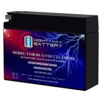 YT4B-BS – 12 Volt 2.3 AH, 25 CCA, Rechargeable Maintenance Free SLA AGM Motorcycle Battery YT4B-BS - 12 Volt 2.3 AH, 25 CCA, Rechargeable Maintenance Free SLA AGM Motorcycle Battery