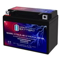 YTX6.5L-BS – 12 Volt 6.5 AH, 70 CCA, Rechargeable Maintenance Free SLA AGM Motorcycle Battery YTX6.5L-BS - 12 Volt 6.5 AH, 70 CCA, Rechargeable Maintenance Free SLA AGM Motorcycle Battery