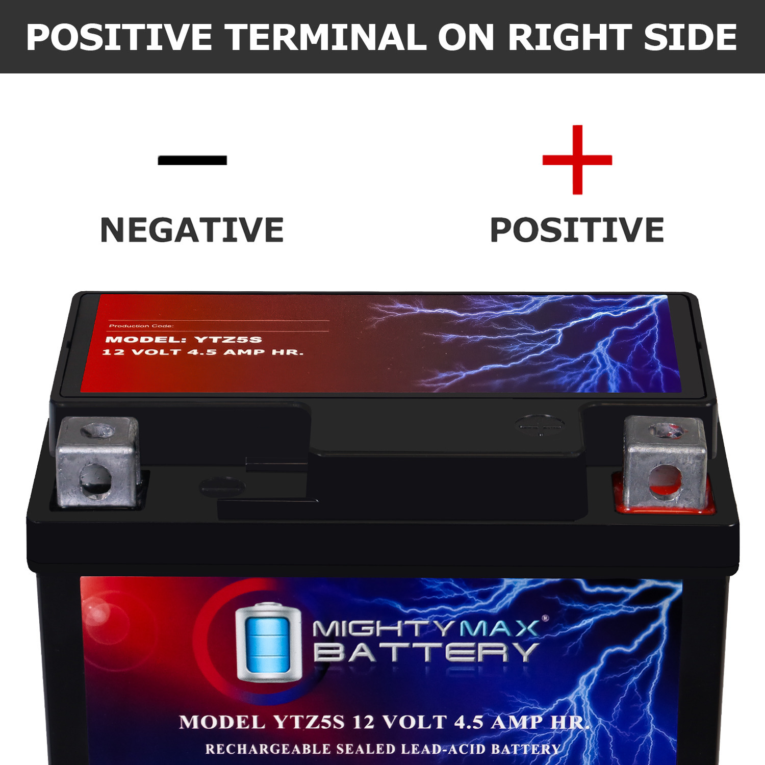 YTZ5S – 12 Volt 4.5 AH, 65 CCA, Rechargeable Maintenance Free SLA AGM Motorcycle Battery YTZ5S - 12 Volt 4.5 AH, 65 CCA, Rechargeable Maintenance Free SLA AGM Motorcycle Battery