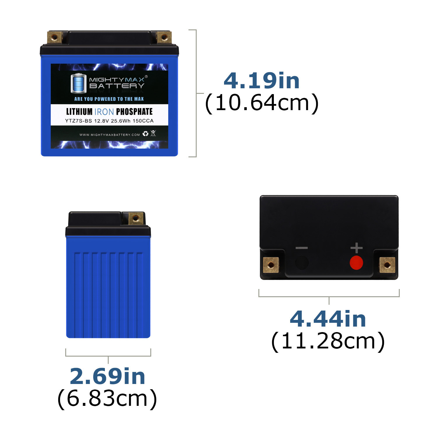 YTZ7S Lithium Battery Replacement for Honda 50 NPS50, S Ruckus 03-15 YTZ7S-BS LIFEPO4 - 12 Volt 6 AH, 150 CCA, Lithium Iron Phosphate (LiFePO4) Battery