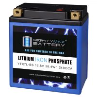 Mighty Max Battery YTX7L-BS LIFEPO4 – 12 Volt 6 AH, 210 CCA, Lithium Iron Phosphate (LiFePO4) Battery Mighty Max Battery YTX7L-BS LIFEPO4 - 12 Volt 6 AH, 210 CCA, Lithium Iron Phosphate (LiFePO4) Battery
