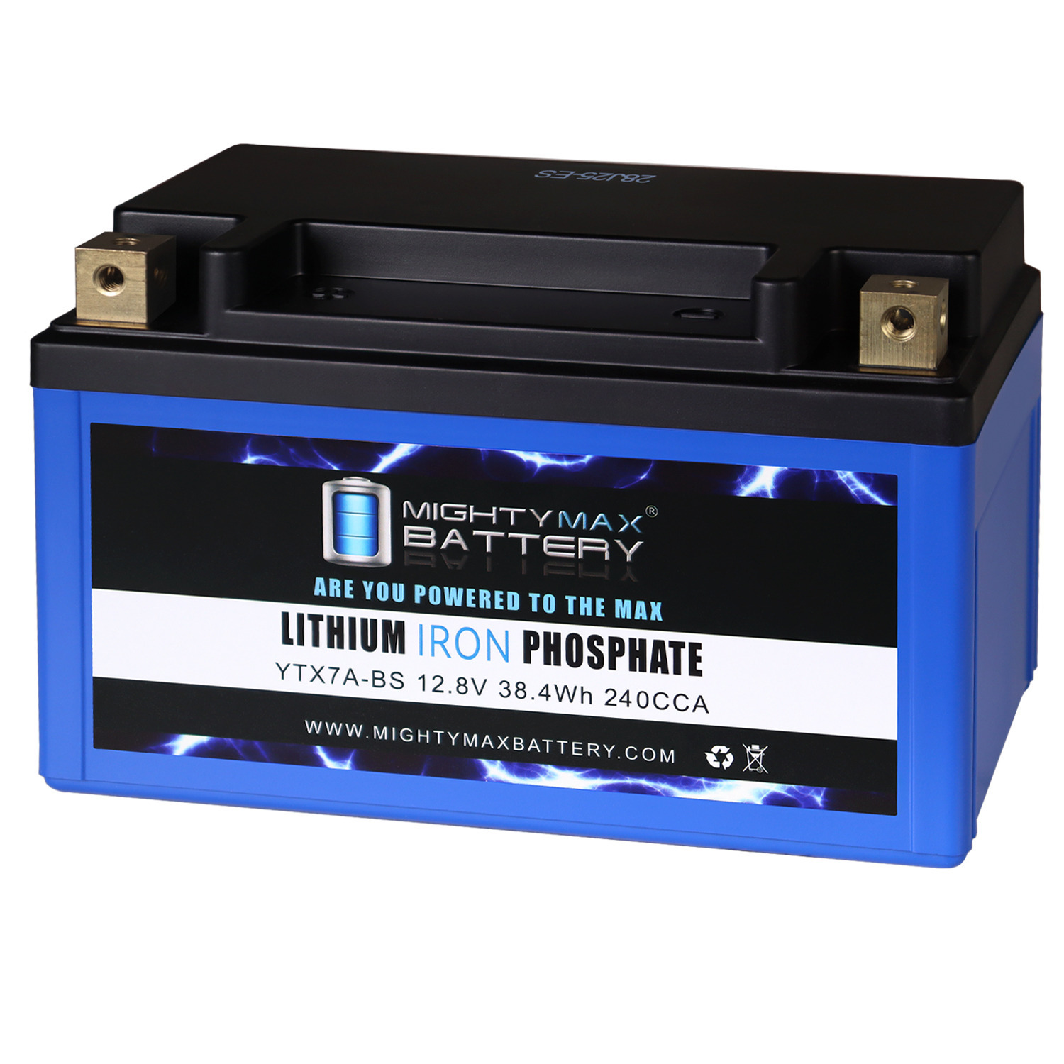YTX7A-BS Lithium Replacement Battery for Kymco People 200 S 10-11 Mighty Max Battery YTX7A-BS LIFEPO4 - 12 Volt 6 AH, 260 CCA, Lithium Iron Phosphate (LiFePO4) Battery